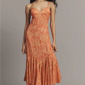 Conditions Apply Ellianna Ruffled Slip Maxi Dress from Anthropologie